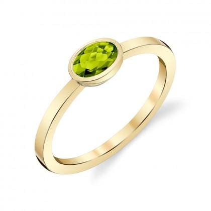 170550 - Checkerboard Peridot Ring